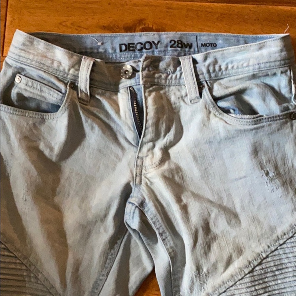 Distressed Moto Blue Jean by decoy jeans 28x30